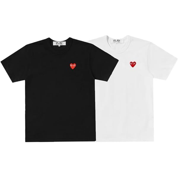 Amazon | [プレイ コムデギャルソン] Tシャツ 半袖 レッドハート ロゴ